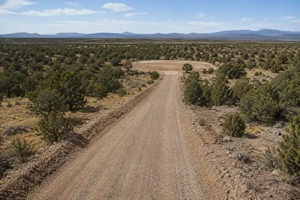 Apache County Arizona rural property with a finished gravel access road serving a future development area