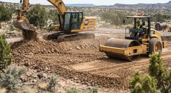 House pad fill placement and compaction on rural Apache County Arizona property