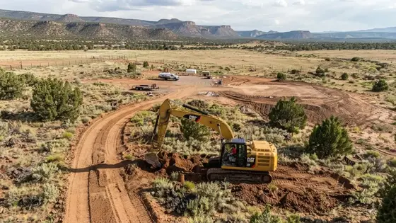 Rural off-grid property in Apache County Arizona being prepared for future residential development
