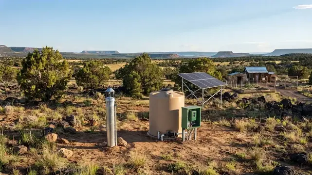 Off-grid water well and solar pumping system serving a rural Apache County Arizona property