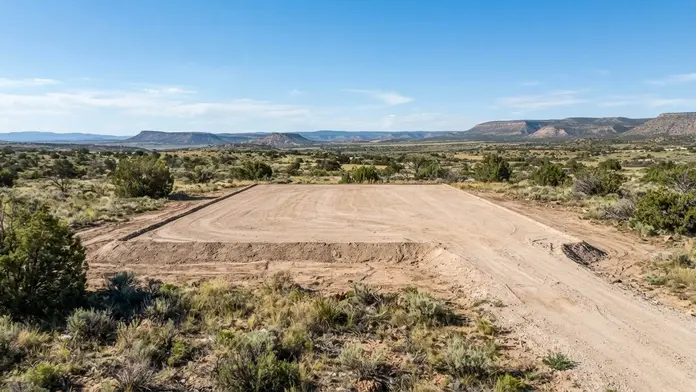 Professionally graded house pad on rural Apache County Arizona property
