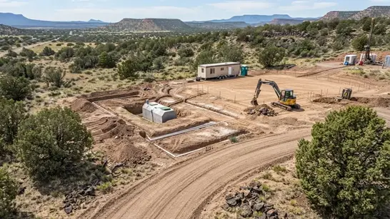 Rural property development with septic, home site, driveway, and utility planning in Apache County Arizona
